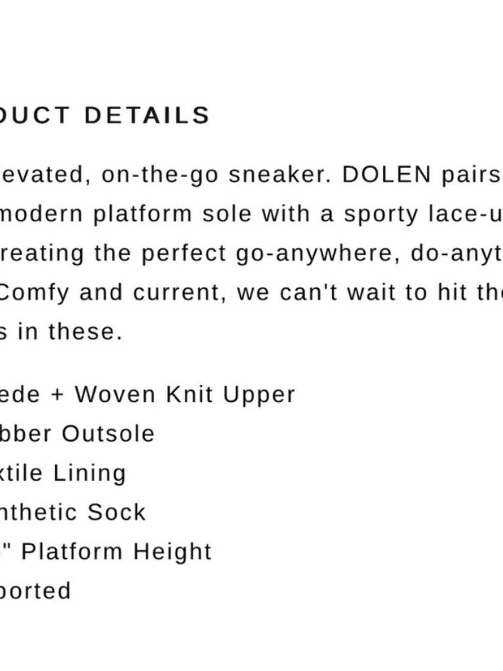 Dolce Vita Dolen Knit Platform Sneakers, cream, Sz.7 - Picture 2 of 6